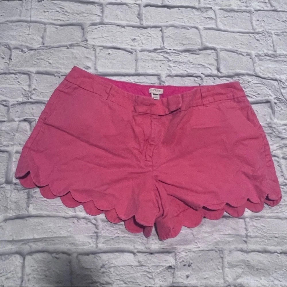 J.‎ Crew Scallop Shorts Cute Casual Everyday Pink Shorts Size 14